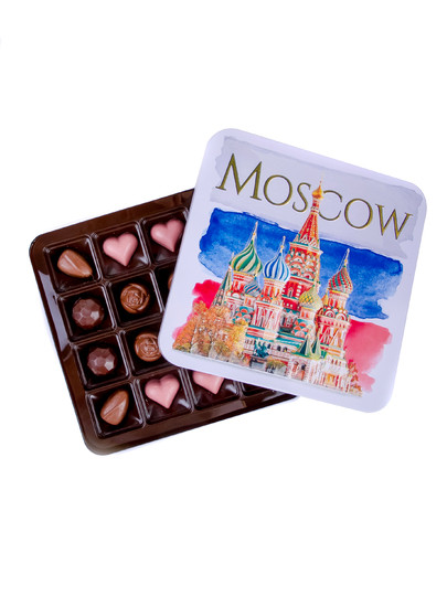  Конфеты шоколадны MOSCOW(металлическая коробка)195г) в Моршанске