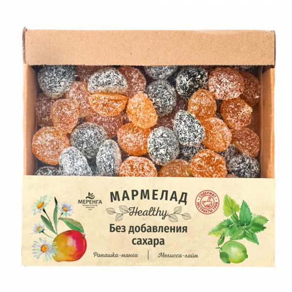№1 Меренга Мармелад в кокосовой обсыпке Ромашка+Мелисса , 800г     в Моршанске