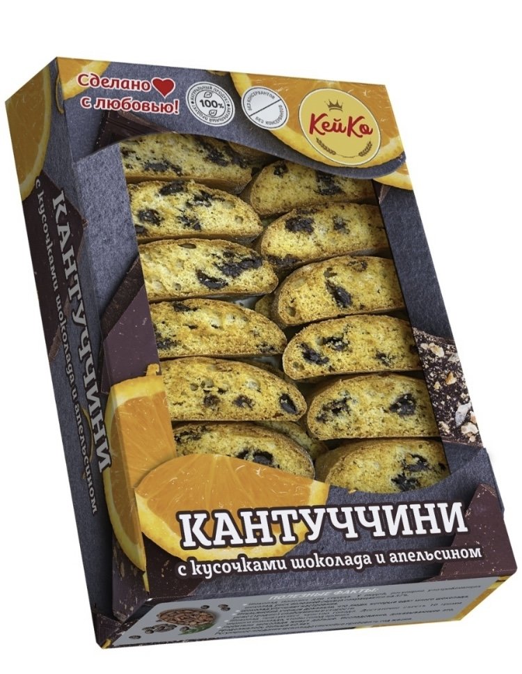  Кей Ко Кантуччини с кусочками шоколада и апельсином, 200г   в Моршанске
